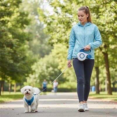 Laisse enrouleur chien | Rétractable et Robuste - Balade.le.chien.com