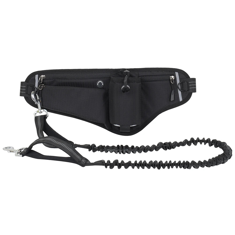 Laisse Mains Libres avec Pochette - Balade.le.chien.com