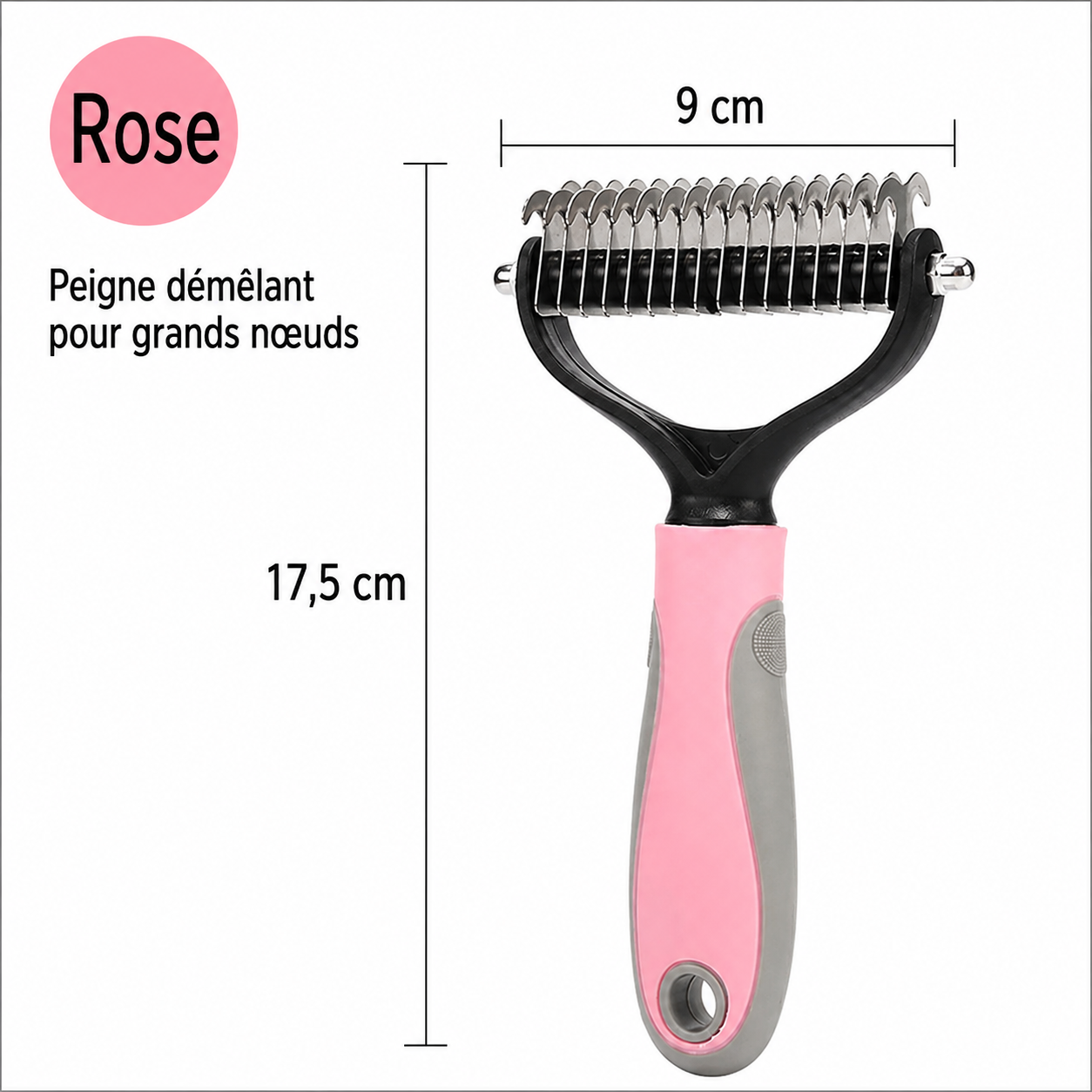 Brosse de Toilettage pour Chien et Chat – Poils Longs, Courts et Bouclés