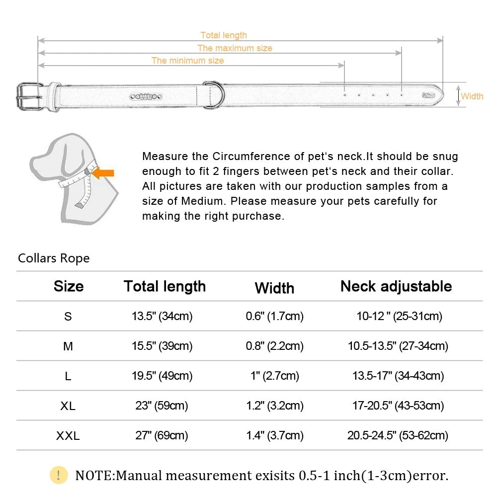 Collier en cuir | Personnalisé Premium