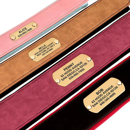 Collier en cuir pour chien | Personnalisé gravé