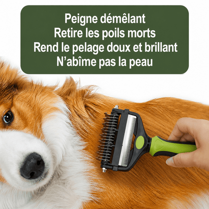 Brosse de démêlage 3 en 1 - Balade.le.chien.com