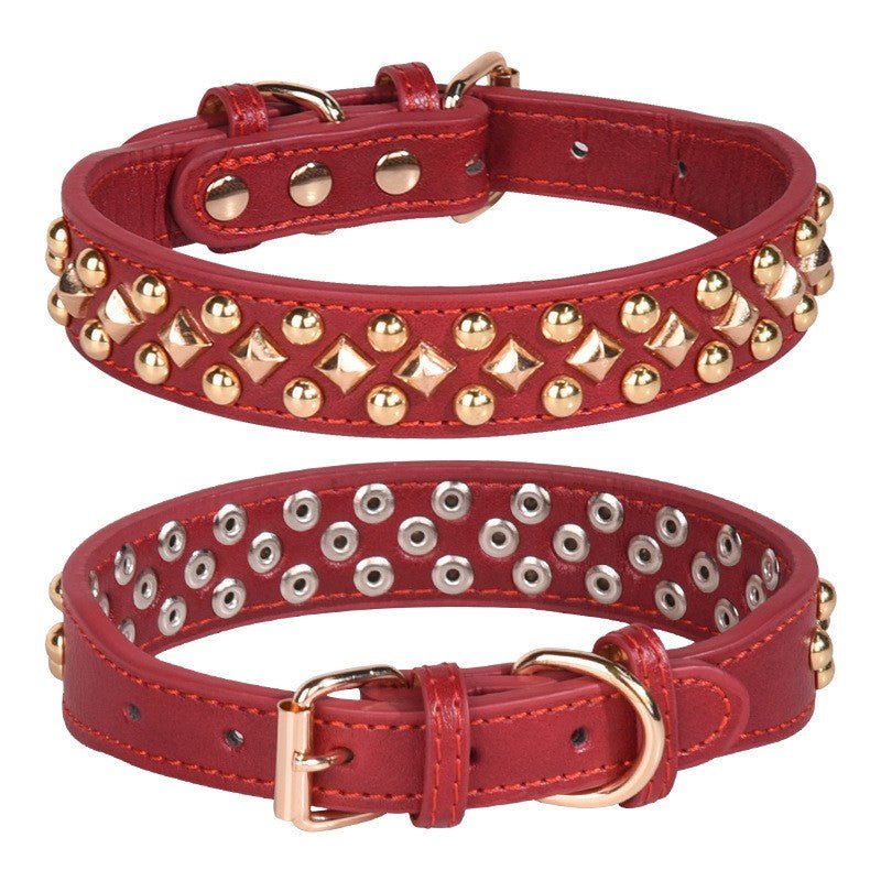 collier pour chien en cuir clouté anti-morsure - Balade.le.chien.com