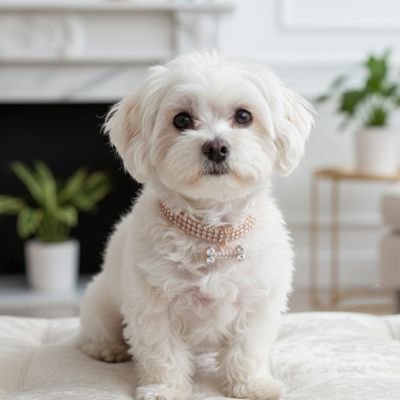 Collier chiot | cristal strass - Balade.le.chien.com