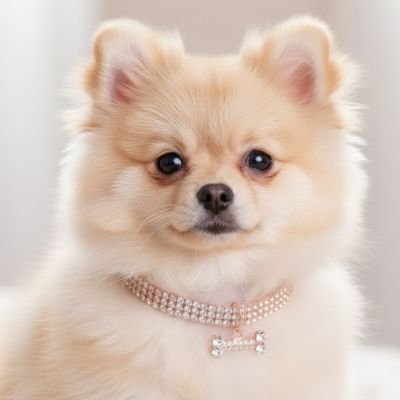 Collier chiot | cristal strass - Balade.le.chien.com