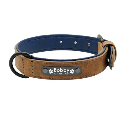 Collier en cuir | Personnalisé Premium - Balade.le.chien.com