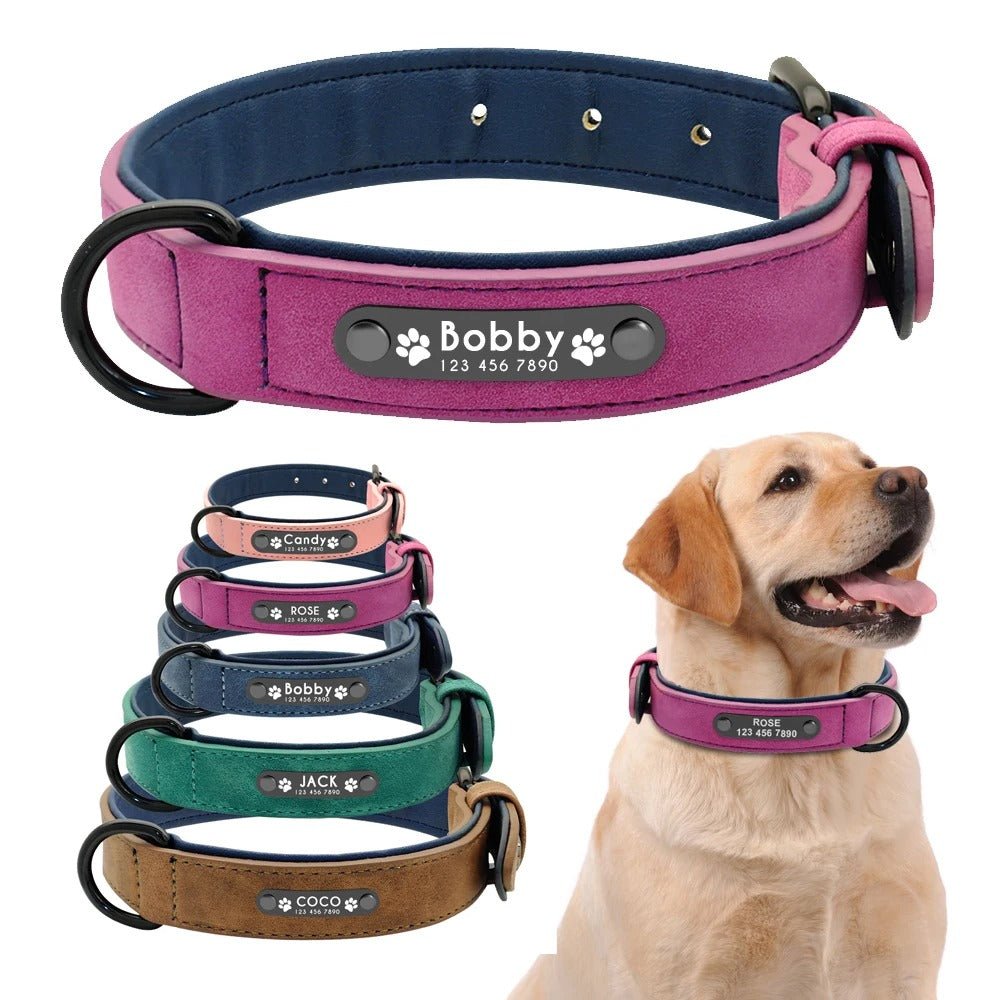 Collier en cuir | Personnalisé Premium - Balade.le.chien.com