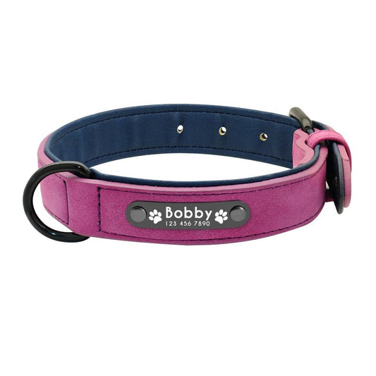Collier en cuir | Personnalisé Premium - Balade.le.chien.com