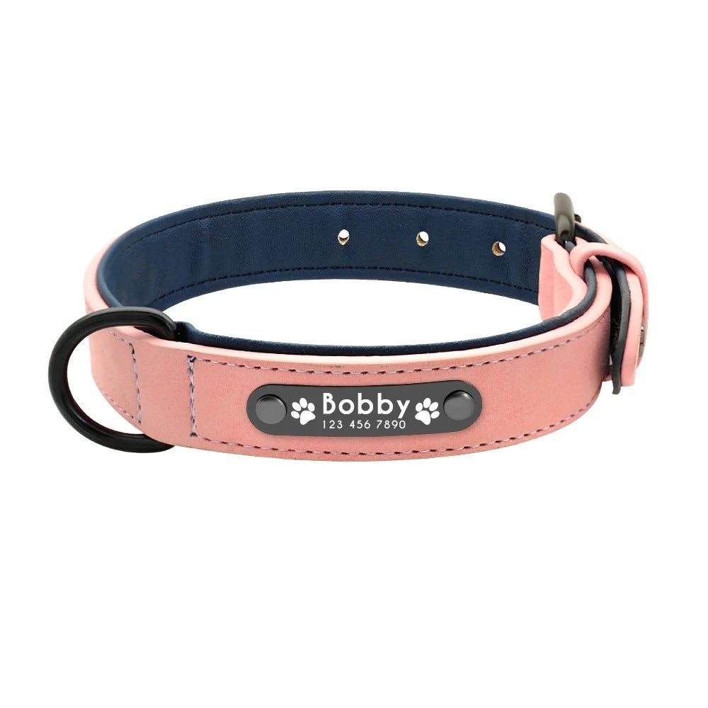 Collier en cuir | Personnalisé Premium - Balade.le.chien.com