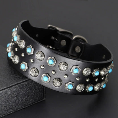 Collier en cuir pour chien | Élégance Canine - Balade.le.chien.com