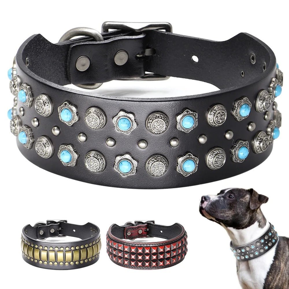 Collier en cuir pour chien | Élégance Canine - Balade.le.chien.com