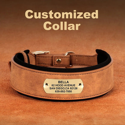 Collier en cuir pour chien | Personnalisé gravé - Balade.le.chien.com