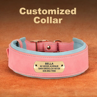 Collier en cuir pour chien | Personnalisé gravé - Balade.le.chien.com