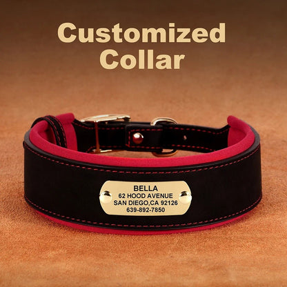 Collier en cuir pour chien | Personnalisé gravé - Balade.le.chien.com