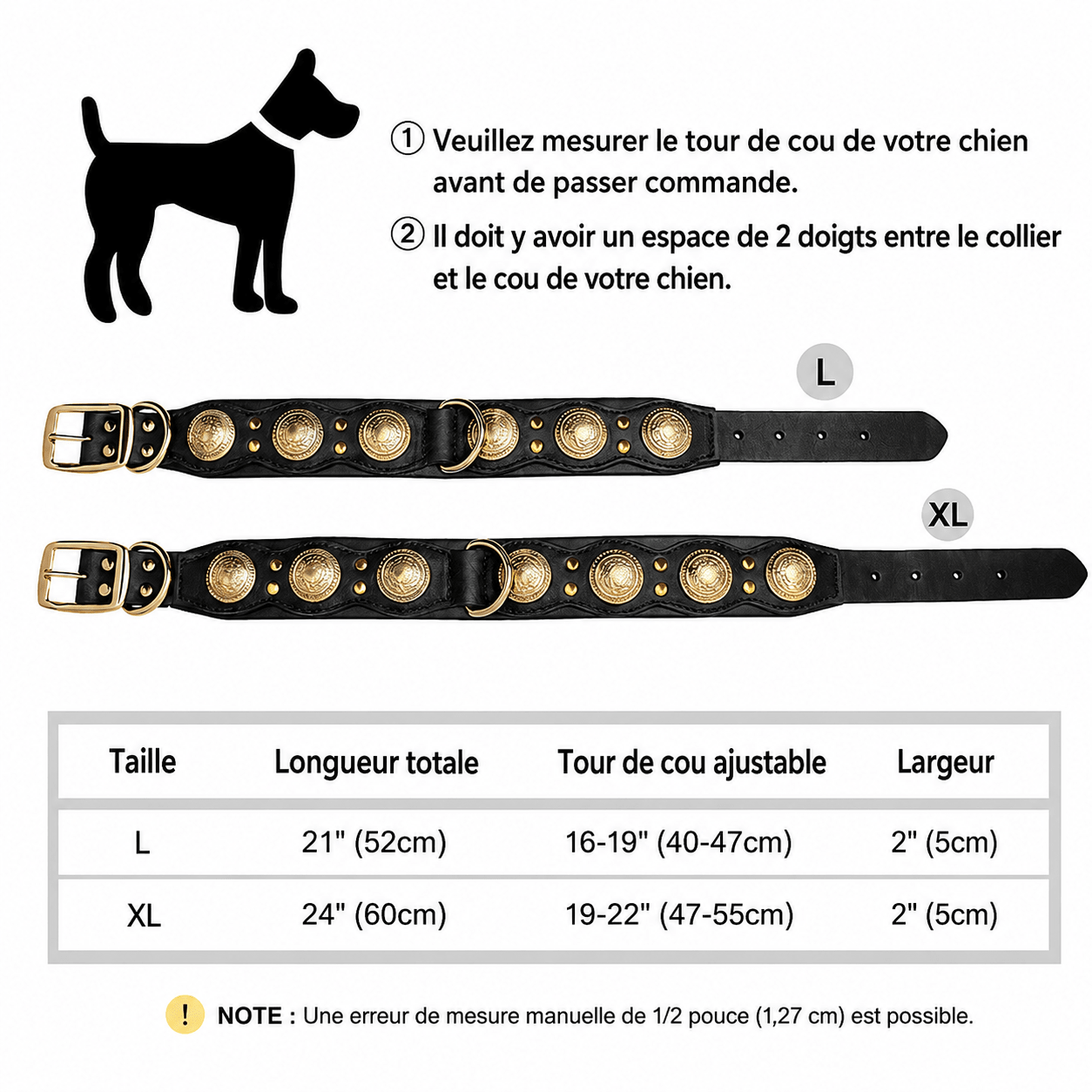 Collier pour chien en cuir | Robuste et élégant - Balade.le.chien.com