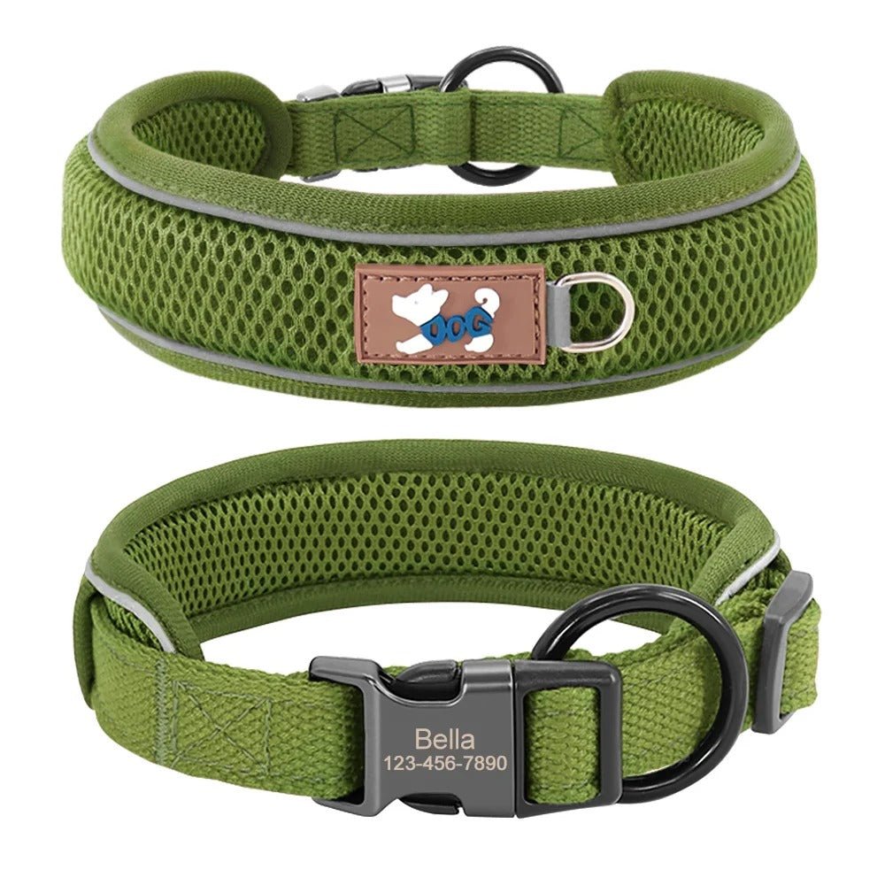 Collier pour chien personnalisé en maille respirante | AirComfort - Balade.le.chien.com