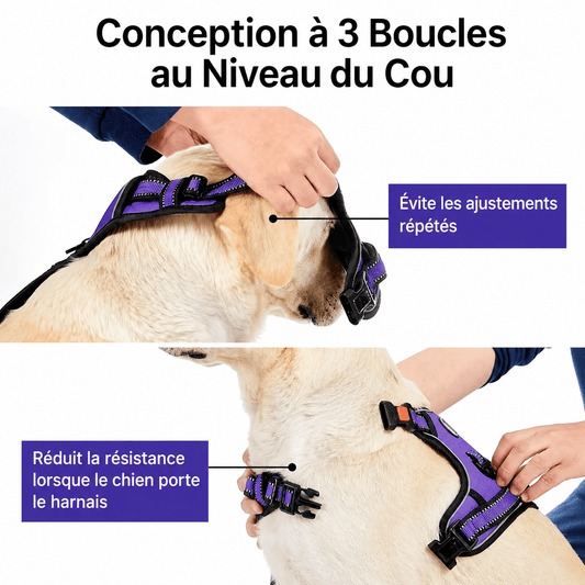Ensemble Laisse Harnais Chien Oxford Réfléchissant | Balade le Chien - Balade.le.chien.com