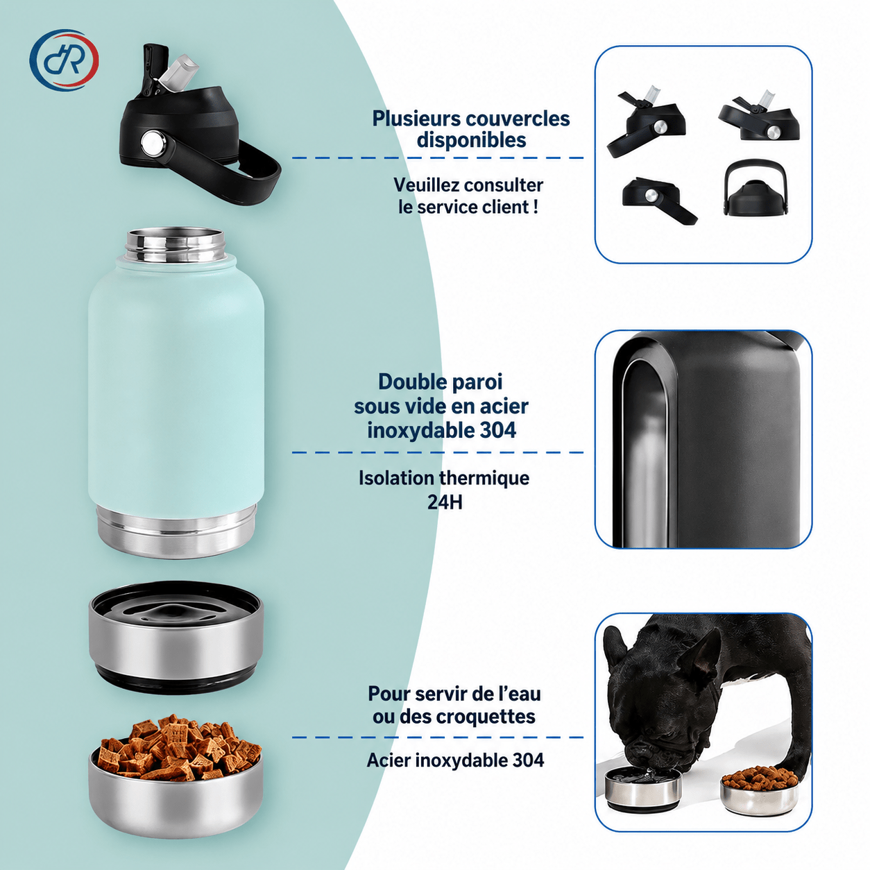 GOURDE POUR CHIEN | Nomade 3 en 1 - Balade.le.chien.com