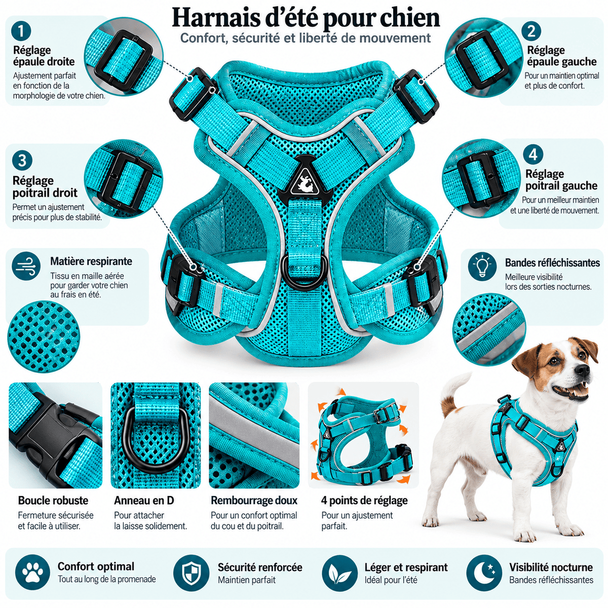 Harnais d'été pour chien - Balade.le.chien.com