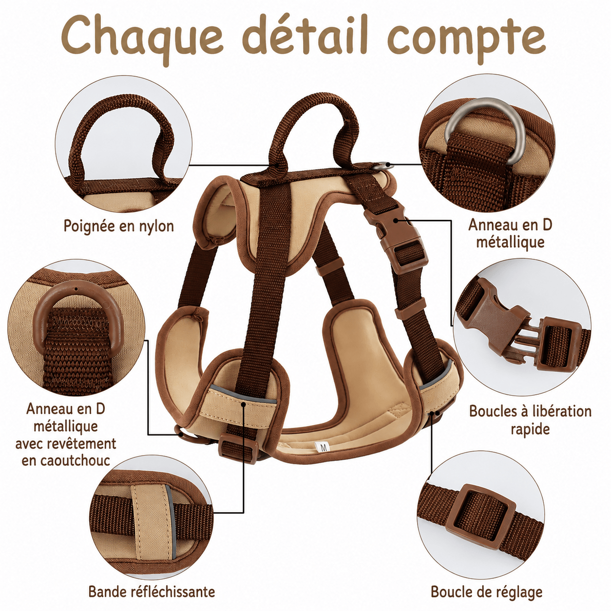 Harnais de luxe pour chiens | Anti-traction - Balade.le.chien.com