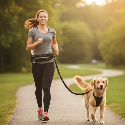 Laisse canicrosslaisse mains libre canicroos parc