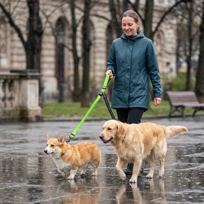 Laisse double pour Chien | Anti-Emmêlement - Balade.le.chien.com