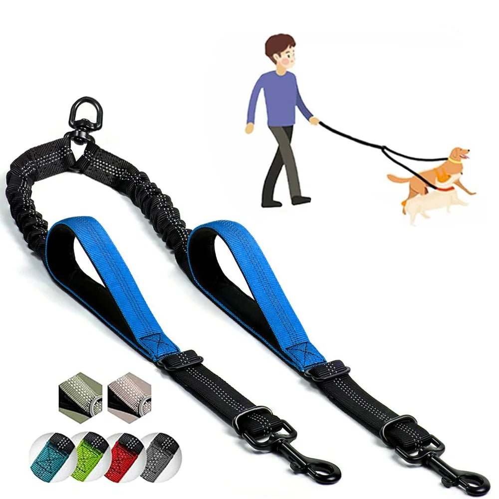 Laisse Double pour Chien Anti - Enchevêtrement | PromenaDuo - Balade.le.chien.com