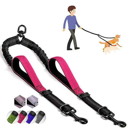 Laisse Double pour Chien Anti - Enchevêtrement | PromenaDuo - Balade.le.chien.com