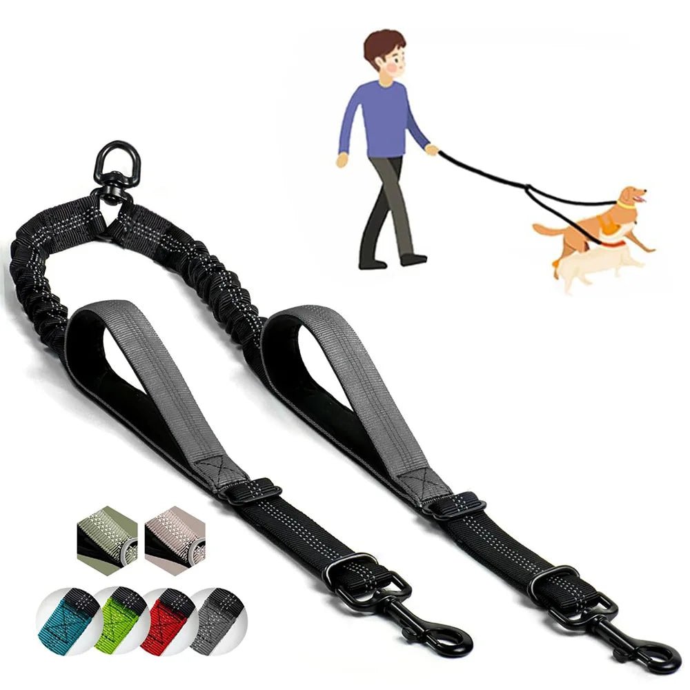 Laisse Double pour Chien Anti - Enchevêtrement | PromenaDuo - Balade.le.chien.com