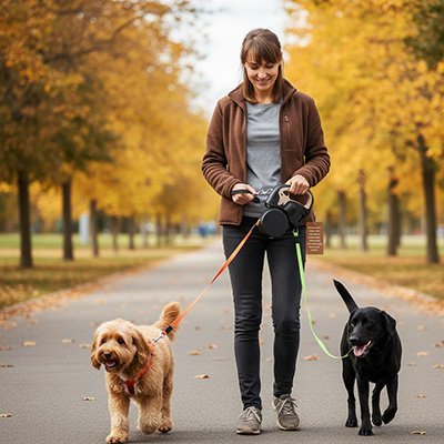 Laisse double pour Chien | Confort et Sécurité - Balade.le.chien.com