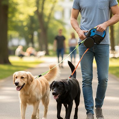 Laisse double pour Chien | Confort et Sécurité - Balade.le.chien.com