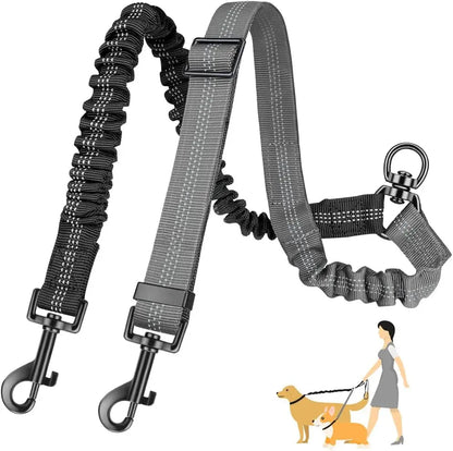 Laisse double pour chien | Promenade Sans Enchevêtrement - Balade.le.chien.com