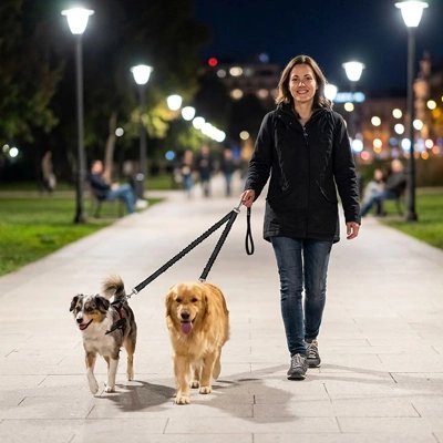 Laisse double pour Chien | Sans Enchevêtrement - Balade.le.chien.com
