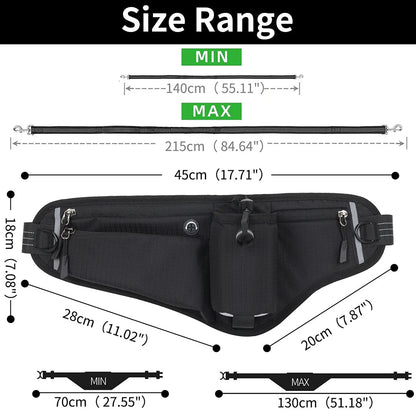 Laisse Mains Libres avec Pochette - Balade.le.chien.com