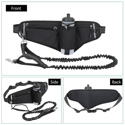 Laisse Mains Libres avec Pochette - Balade.le.chien.com