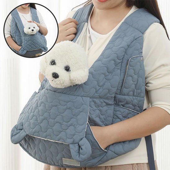 sac de transport chien bleu