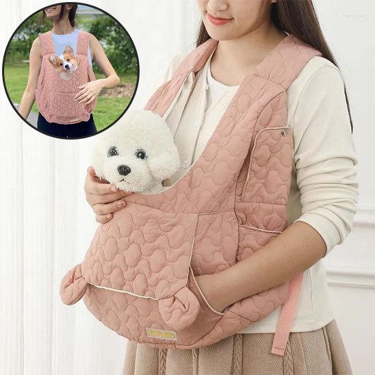 sac de transport chien rose