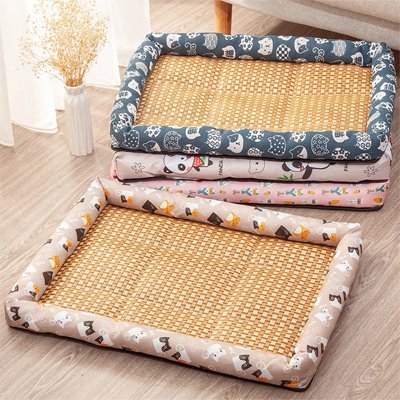 Tapis Chien rafraichissant | Rotin Naturel - Balade.le.chien.com