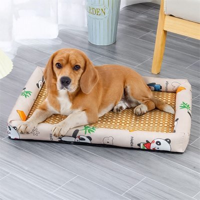 Tapis Chien rafraichissant | Rotin Naturel - Balade.le.chien.com