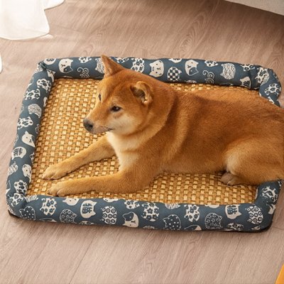 Tapis Chien rafraichissant | Rotin Naturel - Balade.le.chien.com
